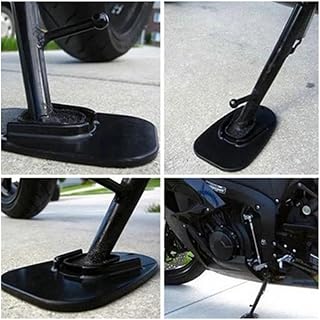 Soporte Lateral Universal Plástico para Motocicleta Soporte Lateral Moto Placa Antideslizante Soporte Extensión Lateral Base Almohadilla Color Negro