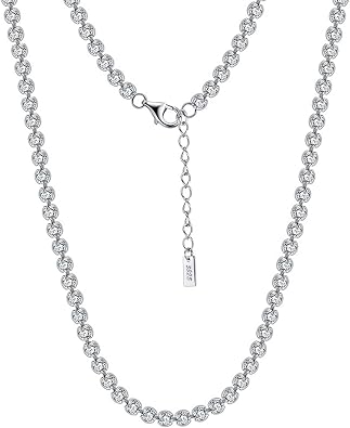 Long Necklaces for Women, Silver Necklaces for Women 925 Tennis Chain 2.5mm/3mm for Holiday Fashion