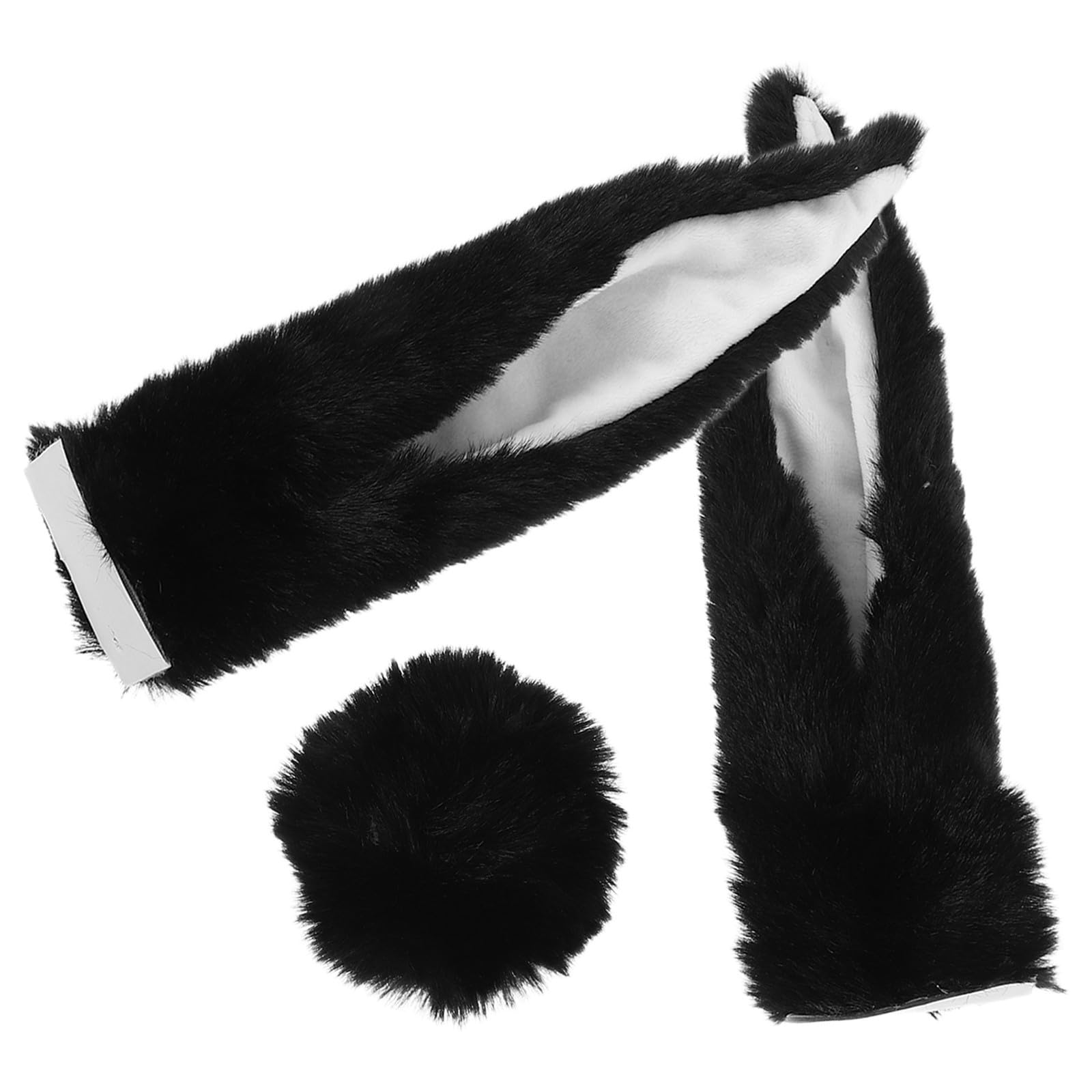 DEEPCRAFF Rabbit Ears Helmet Decorations Plush Detachable for Ski Helmets