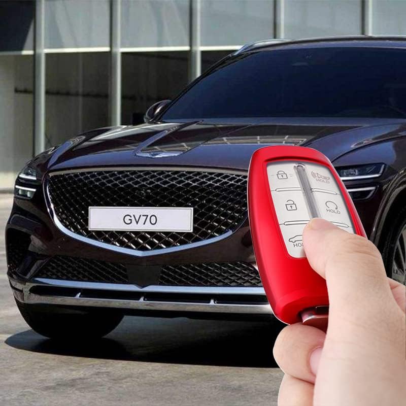 Miniatura 3 de K LAKEY Hyundai Genesis - Funda para llavero compatible con Hyundai Genesis G70 GV70 G80 GV80 G90 GV90 GV90 de silicona TPU funda protectora con