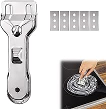 Ceramic Hob Scraper with 5 Replacement Blades, Glass Scraper, Ceramic Hob Scraper, Ceramic Hob Scratch Removal, for Cleaning Oven, Induction Hob, Cooker