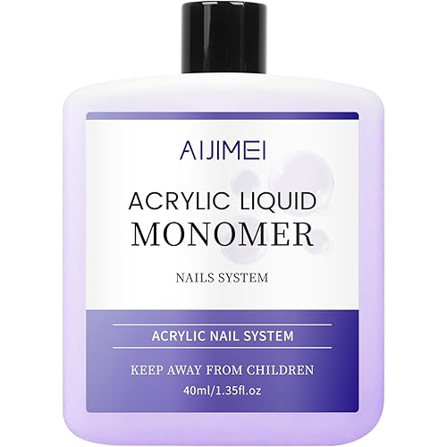 AIJIMEI Acrylic Liquid Monomer for Long Lasting 40ml Acrylic Liquid Professional Nail Art Supplies Suitable for Salon and Home (1pcs)