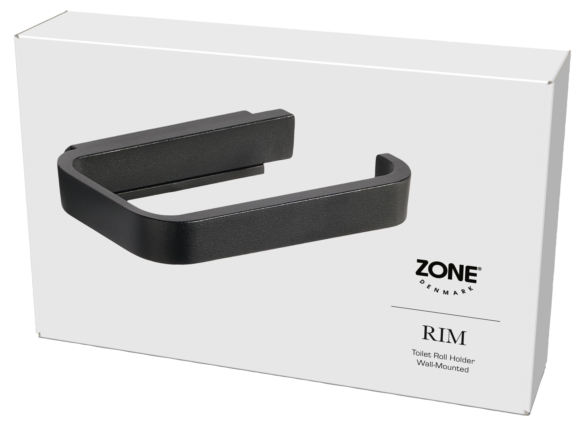 Zone Denmark Rim Toilet Paper Holder 14.6 x 8.4 x 2 cm Black, Standard - Image 4