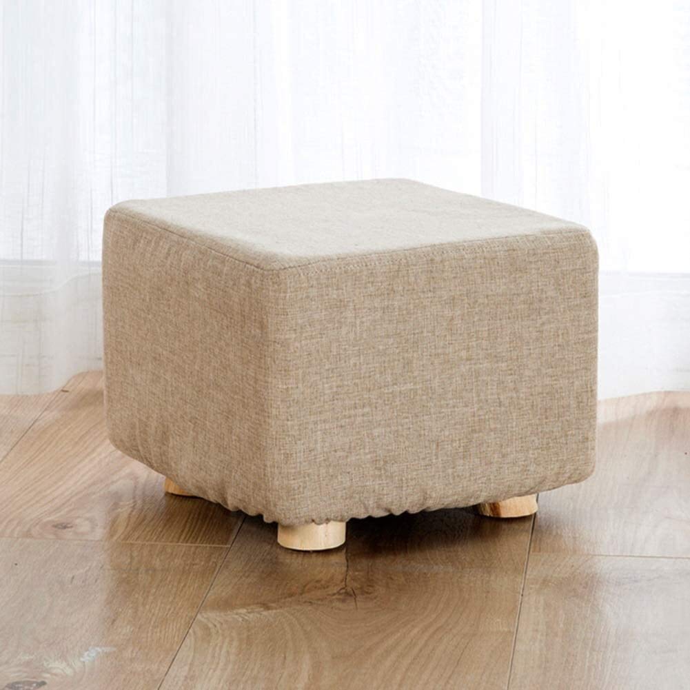 Repose-Pieds Bois Tabouret Bas Carré Petit Banc Chaussures Salon Chambre D