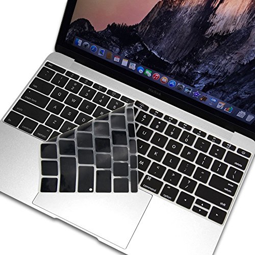 Protector de teclado para MacBook 12 pulg. silicona negra miniatura 2