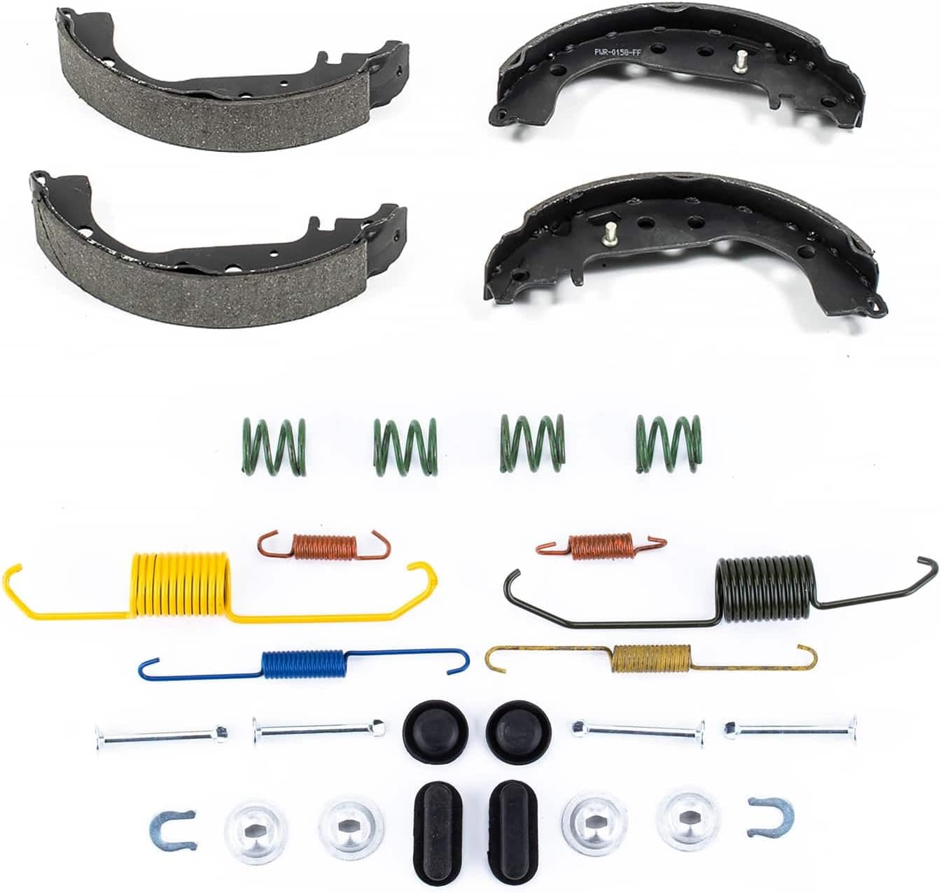 PowerStop Rear Service Brake Shoes For Toyota Prius 2009 | Toyota Yaris 2007-14 - Service Brake Shoe Replacement With Hardware, SSH917