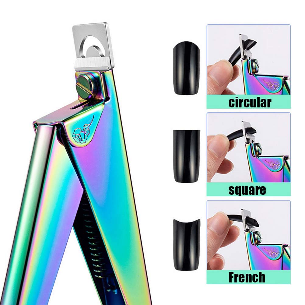 Professional Acrylic Nail Tips Clippers, Nail Tip Cutter Trimmer Nail Tools with Cuticle Pusher Scaper Peeler for Acrylic Nails Manicure Pedicure Sharp Rustproof Nail Art Tool Home DIY Use (White) : Beauty & Personal Care
