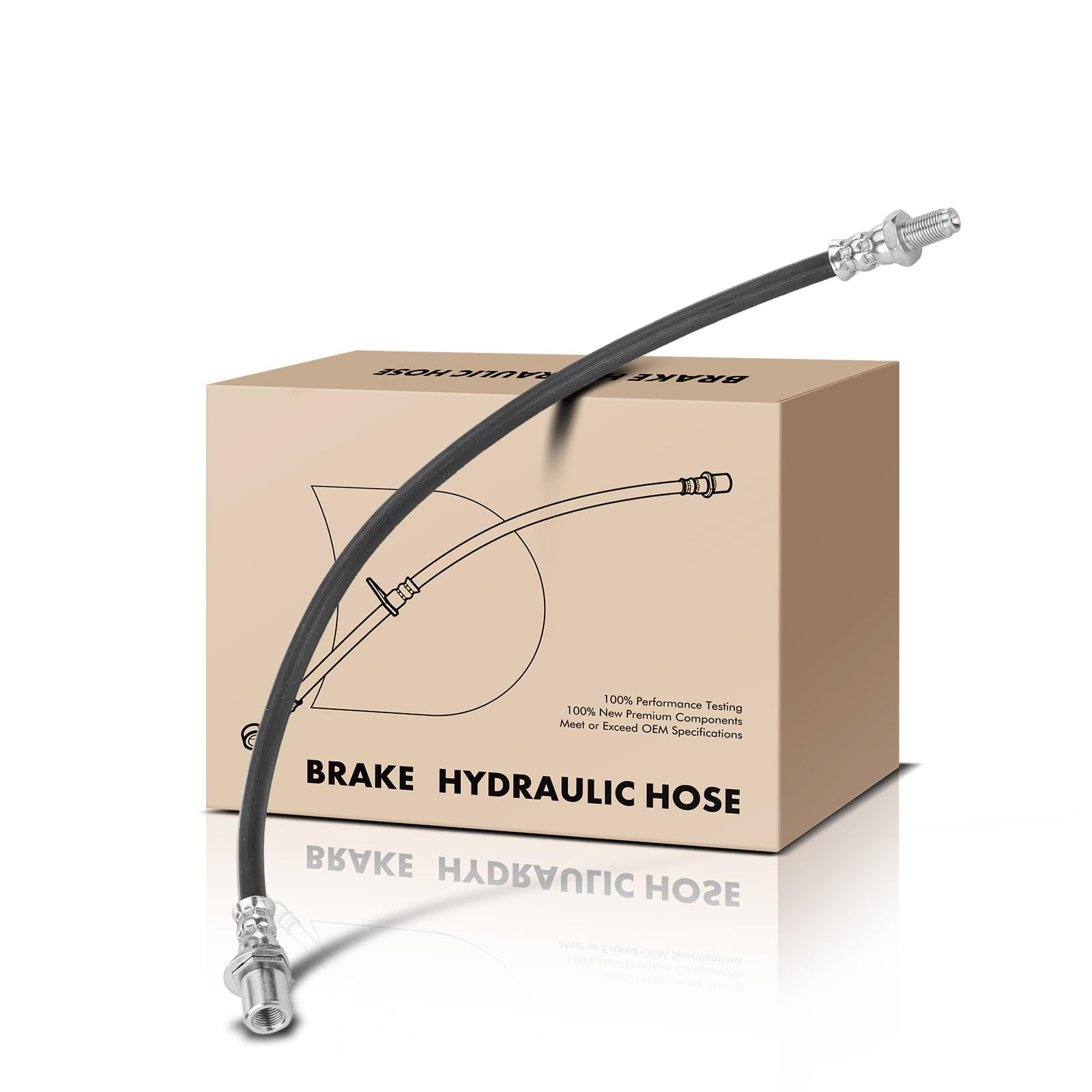 Frankberg 1 x Brake Hose Brake Hoses Rear Left or Right Compatible with Land Cruiser 2.4L-4.2L 1969-1999 Taro 2.2L 2.4L 1989-1997 Hilux IV Pick-up 2.0L 2.4L 1983-1988