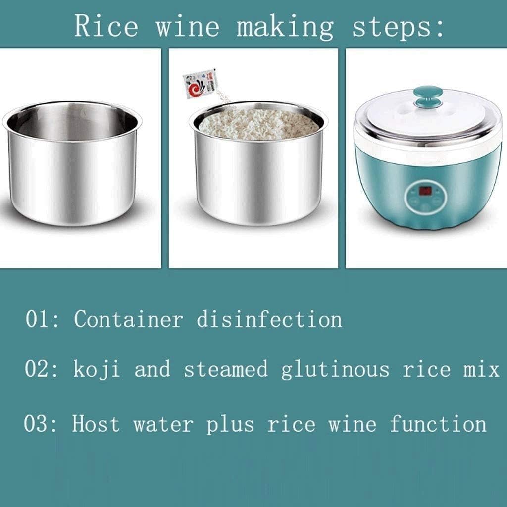 Yogurt Machine, Stainless Steel Liner, Ideal for Organic, Sweetened, Flavored, Sugar-free or Sugar-free Foods for Babies, Children, Parfait