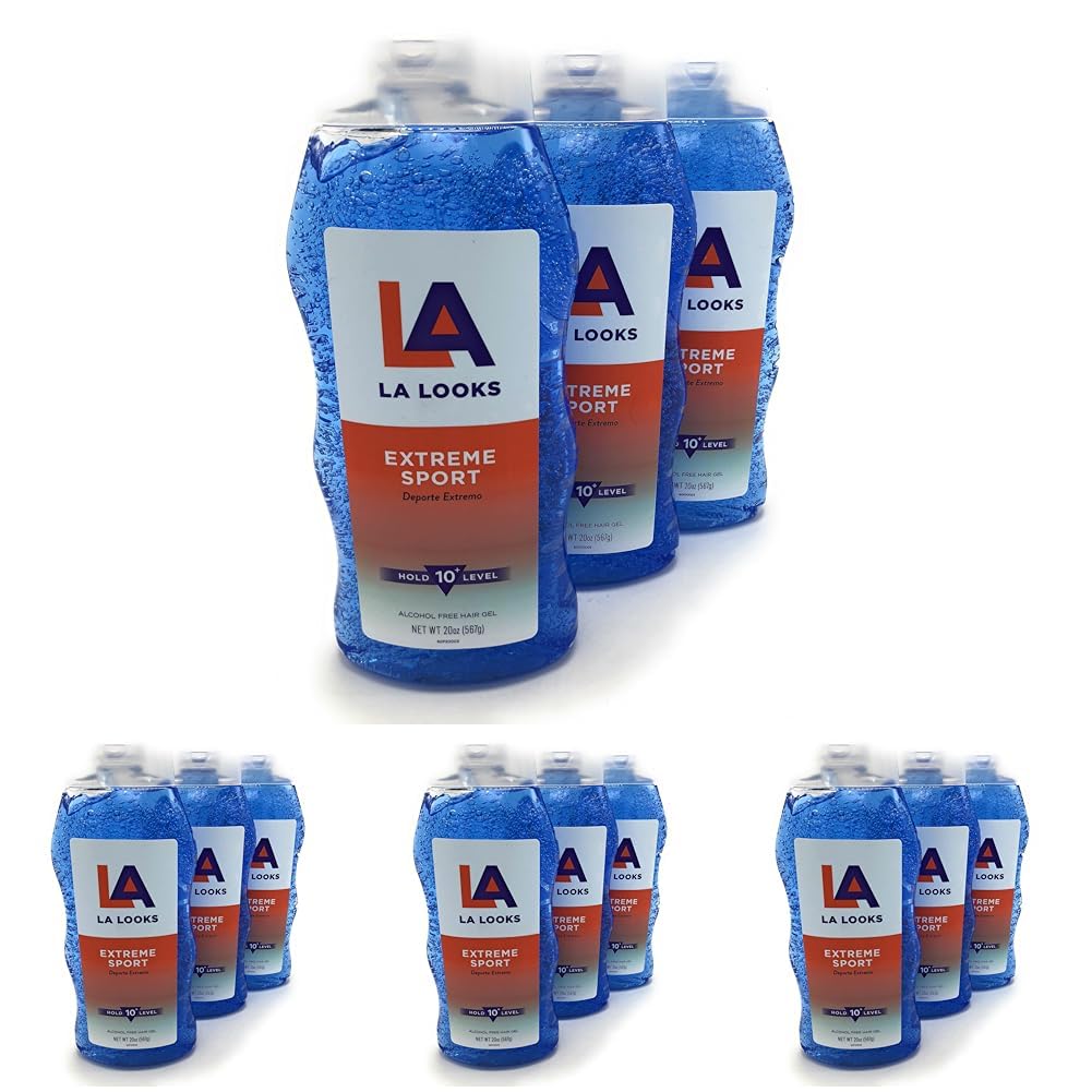 LA Looks Sport Xtreme Hold Gel 20 oz (Pack of 12)