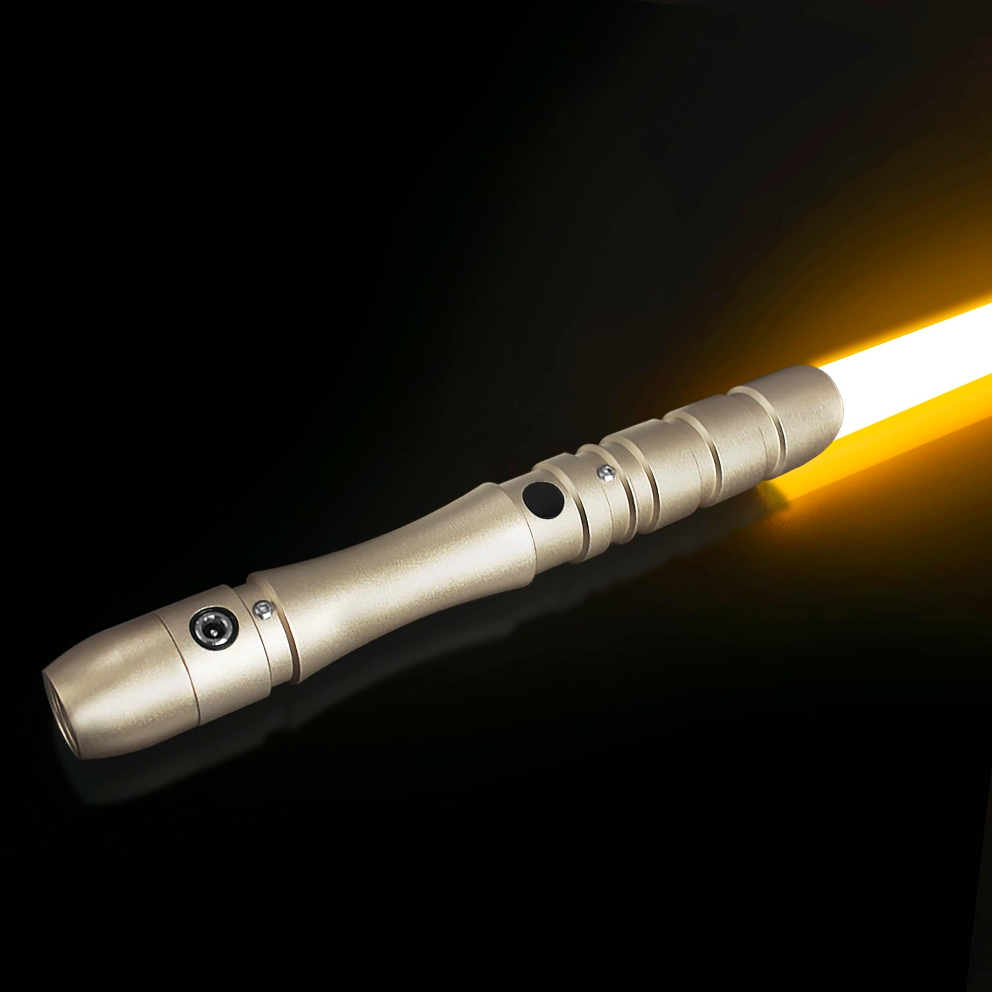 Jedi Sith LED Light Saber Force FX Lightsaber with Loud Sound and High Light, Metal Hilt, Rechargeable Lightsaber Toy for Cosplay Party（Orange）
