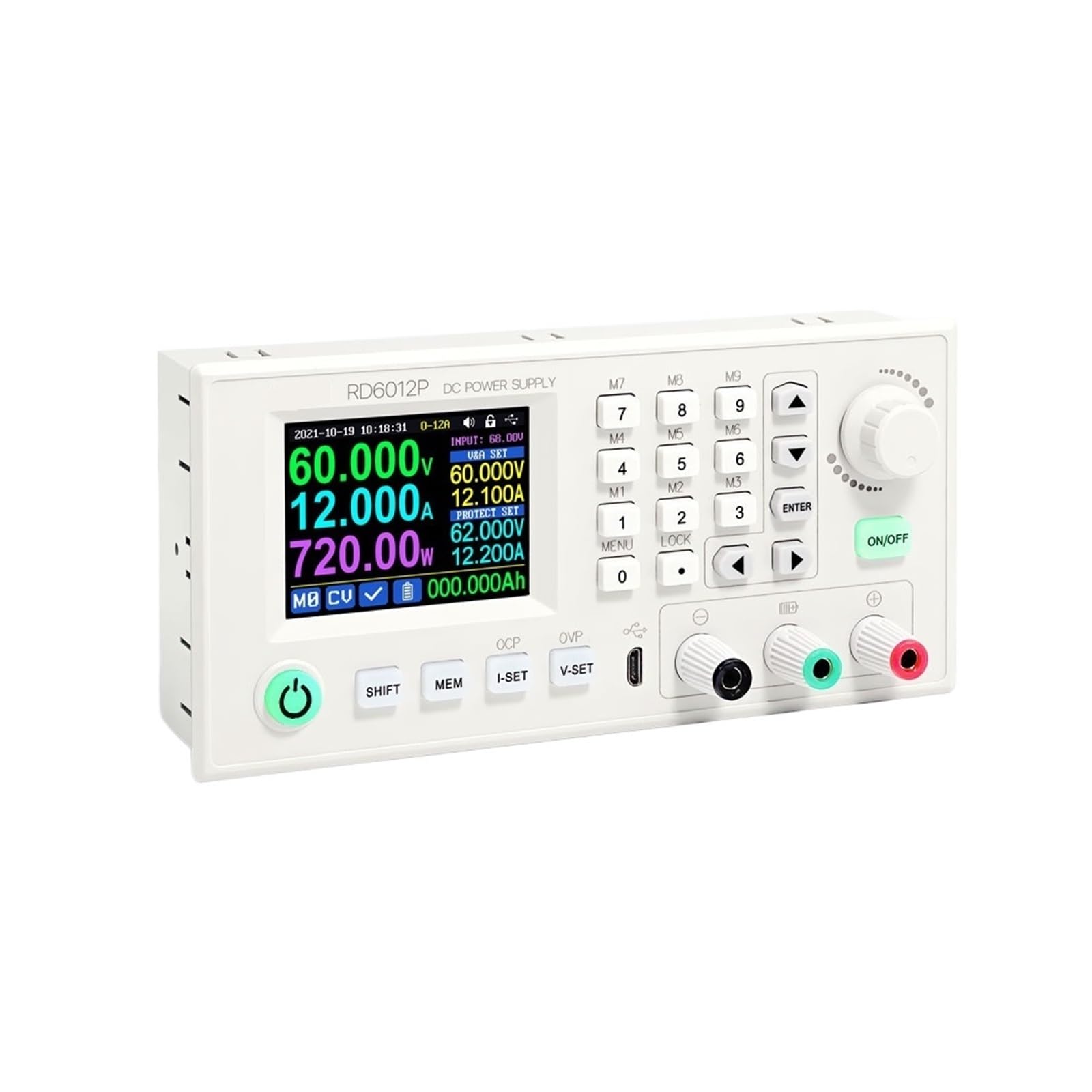 JJKKOZVQF RD6012P 5-Digit DC DC Step Down Stabilized Power Supply Adjustable buck converter 60V 12A(RD6012P)