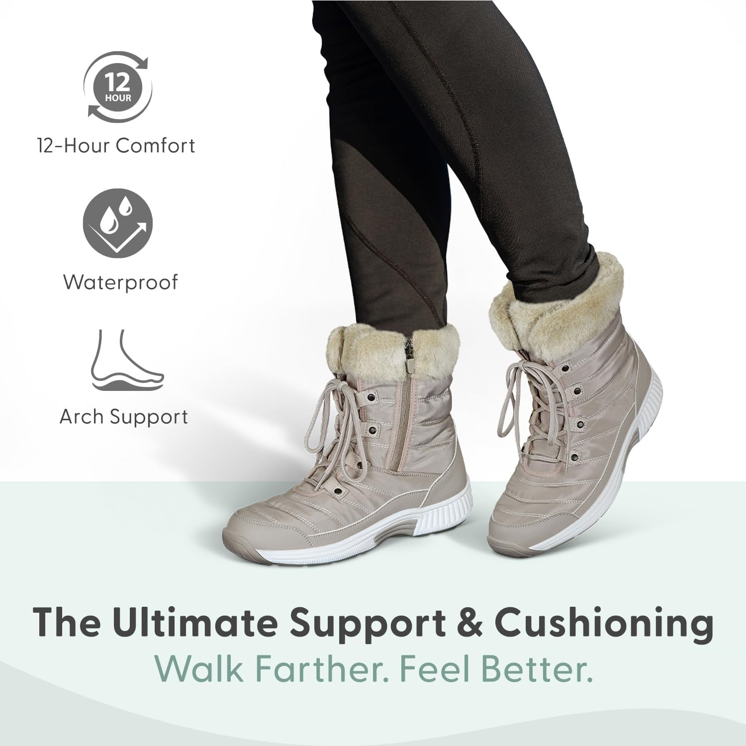 Orthofeet Women's Orthopedic Alps Waterproof Winter Boots - Image 3