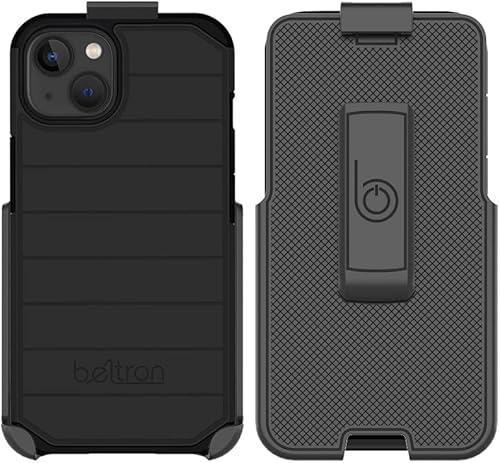 Miniatura 4 de BELTRON Funda con clip para cinturón para iPhone 14, iPhone 13, funda híbrida delgada de protección completa y funda de clip de cinturón giratoria