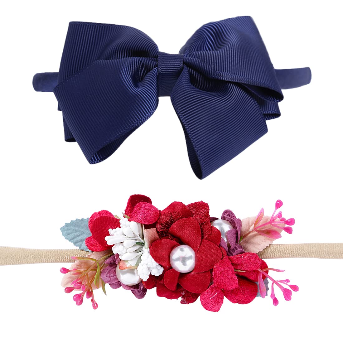 Pack of 2 Floral Stretchable Hair Bands