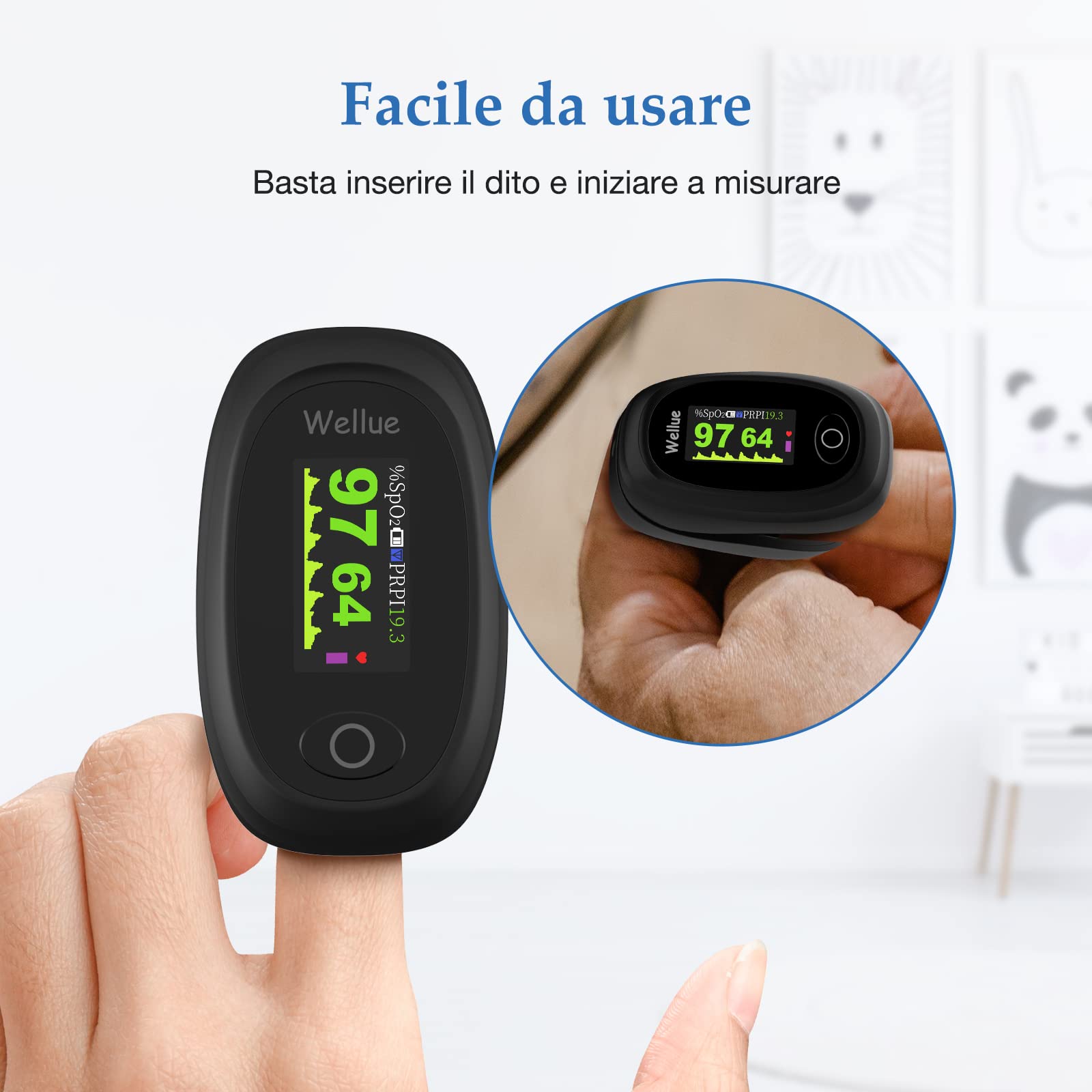 Saturimetro Da Dito con Bluetooth, Pulsossimetro da Dito Professionale con App Gratuita, Monitora la Saturazione di Ossigeno nel Sangue e la Frequenza Cardiaca, con Allarme
