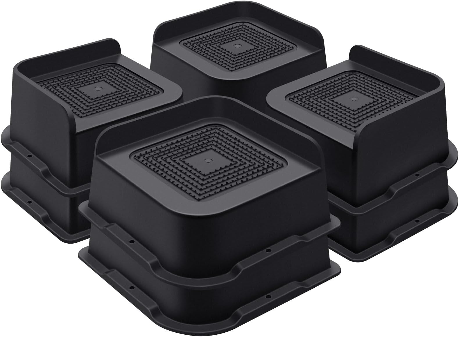 Bed Risers 2 Inch Heavy Duty, Furniture Risers for Bed Desk Table Sofa Couch，Oversized Bed Lifts Risers, Support up to 5000 Lbs(8 Pack Black)