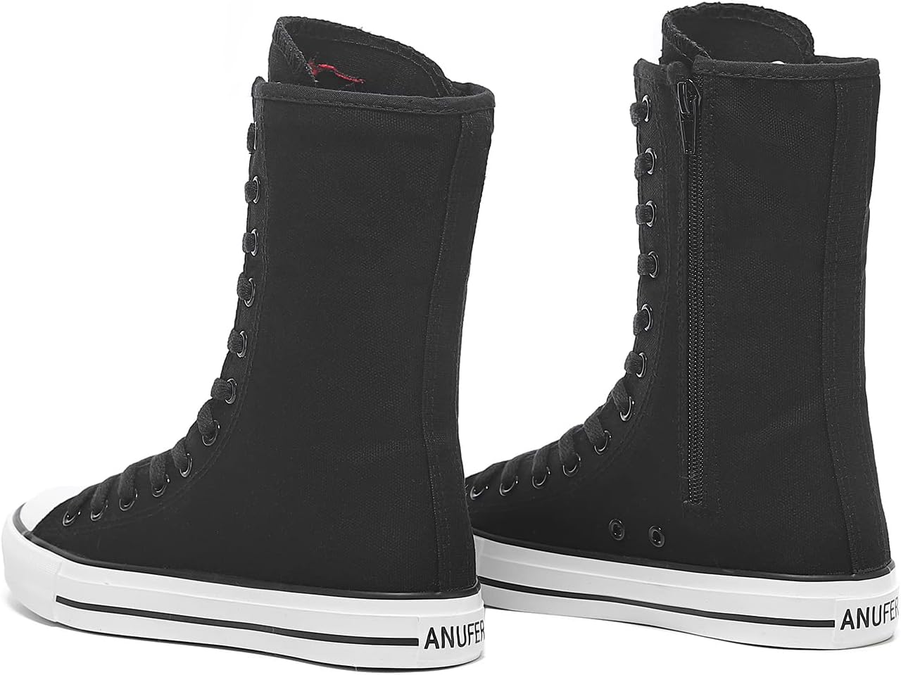 Womens High Top Canvas Sneakers Lace up Fashion Casual Shoes for Girls - Image 6