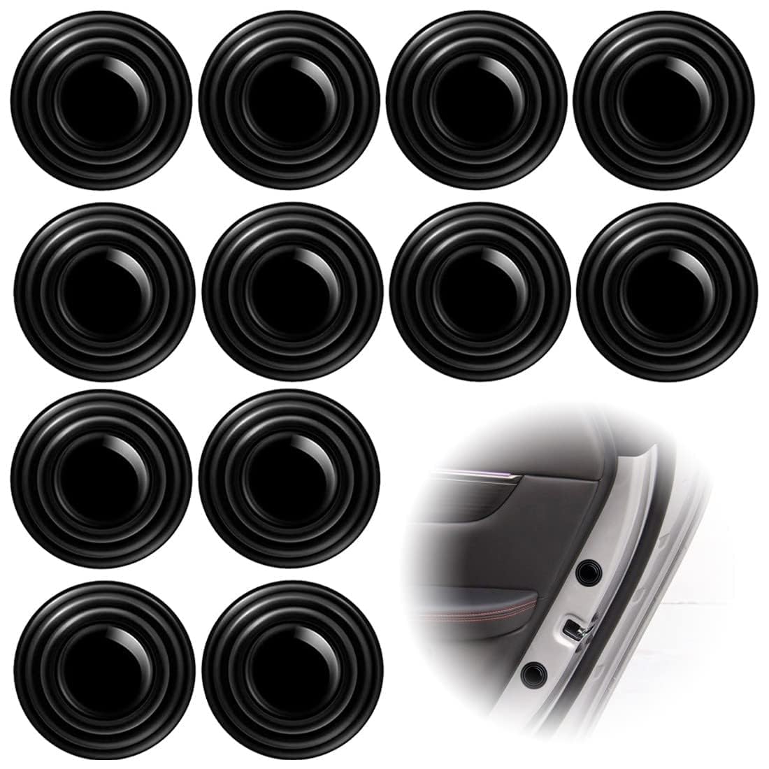 WENINETIES 20Pcs Car Door Shock Absorber Buffer for MG MG4 EV XPower 2023 2024, Silicone Gasket Silent Noise Reduction Anti-collision Protective Pads Decals