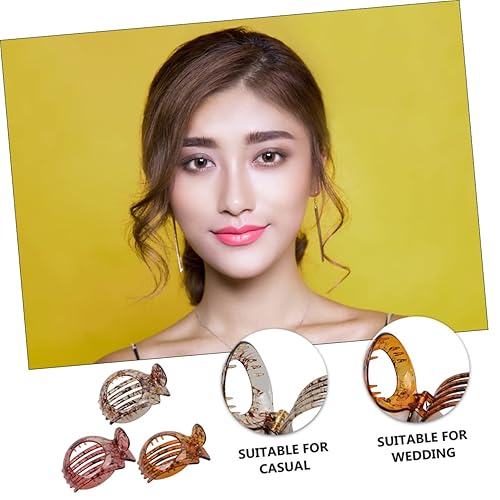 Miniatura 9 de KALLORY 3 pinzas para el pelo de boda para niñas, pasadores de pelo para mujer, pinzas para el cabello curvadas huecas, pinzas para el cabello