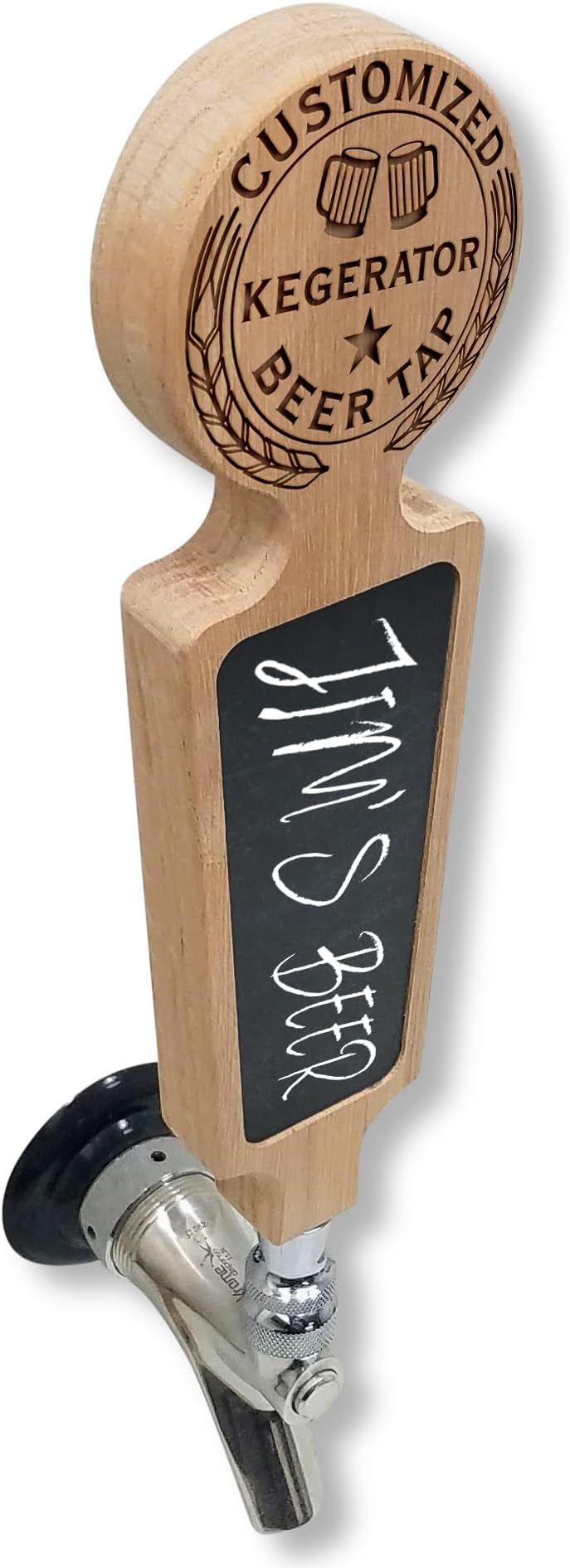 Custom Logo Personalized Beer Tap Handle with Chalkboard Dry-erase Surface