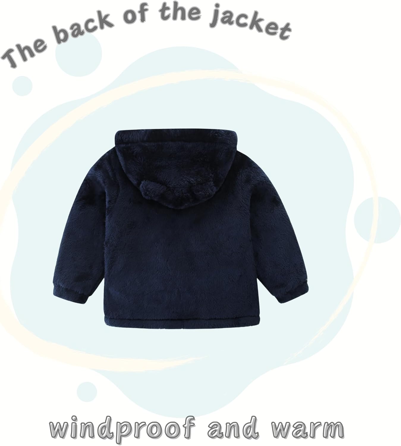 Unisex Baby Fleece Jacket Winter Sherpa Lined Hoodie For Girls Boys Cute Bear Ear Baby Outerwear 12M-5T - Image 6