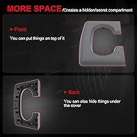 Vista 4 de cciyu Almohadilla de repuesto para portavasos de consola central gris, se adapta a Ford 2004-2014 para F150, inserto duradero y antideslizante