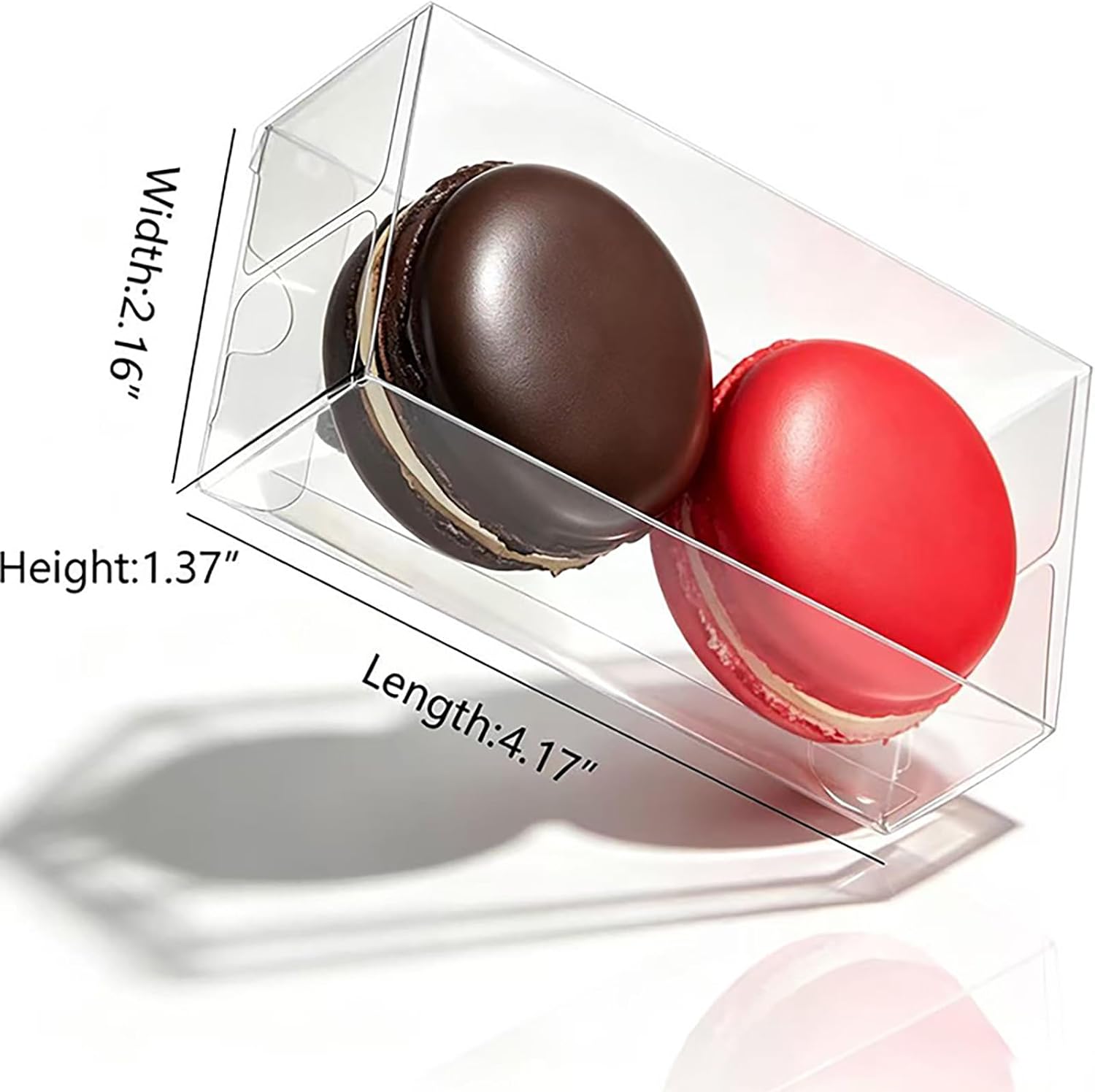 100 Pack Clear Macaron Boxes Chocolate Covered truffle Boxes image 2