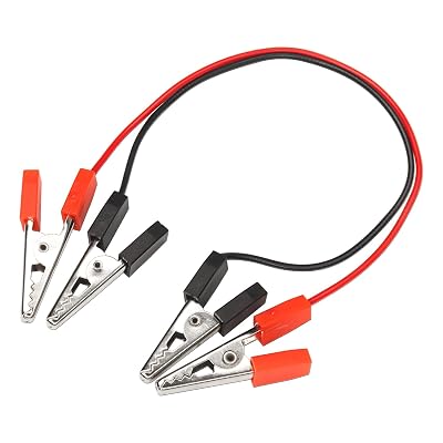 Electronic Spices 35mm Double Ended Crocodile Alligator Clip With Red and Black Wire Pair of 5
