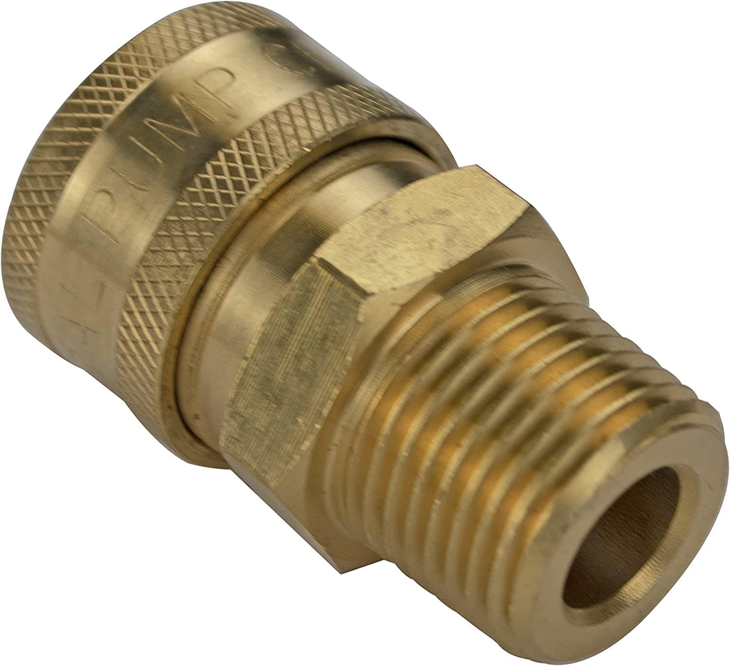 Simpson Cleaning 7102246 Replacement 3/8-Inch QC Socket for Pressure Washer Pumps, 1/2-Inch MNPT, Gold