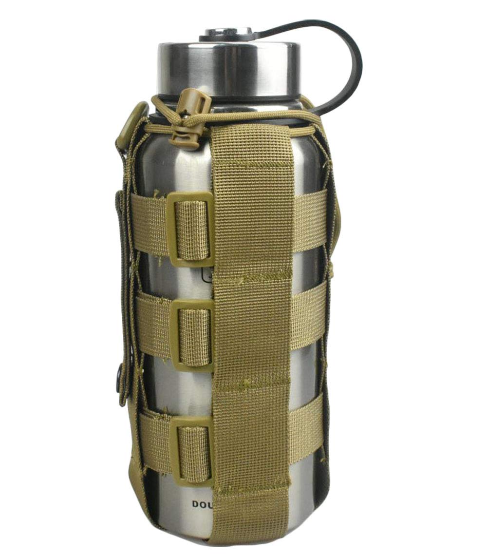Minimalist Adjustable MOLLE Water Bottle Holder Kettle Pouch Belt Bottle Carrier for 17-42 Oz Water Bottle