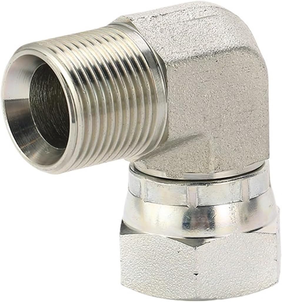 100PCS 2B9-06 BSPP Male Adapters 60° SEAT 90°ELBOW FEMALE Pipe Connector Hydraulic