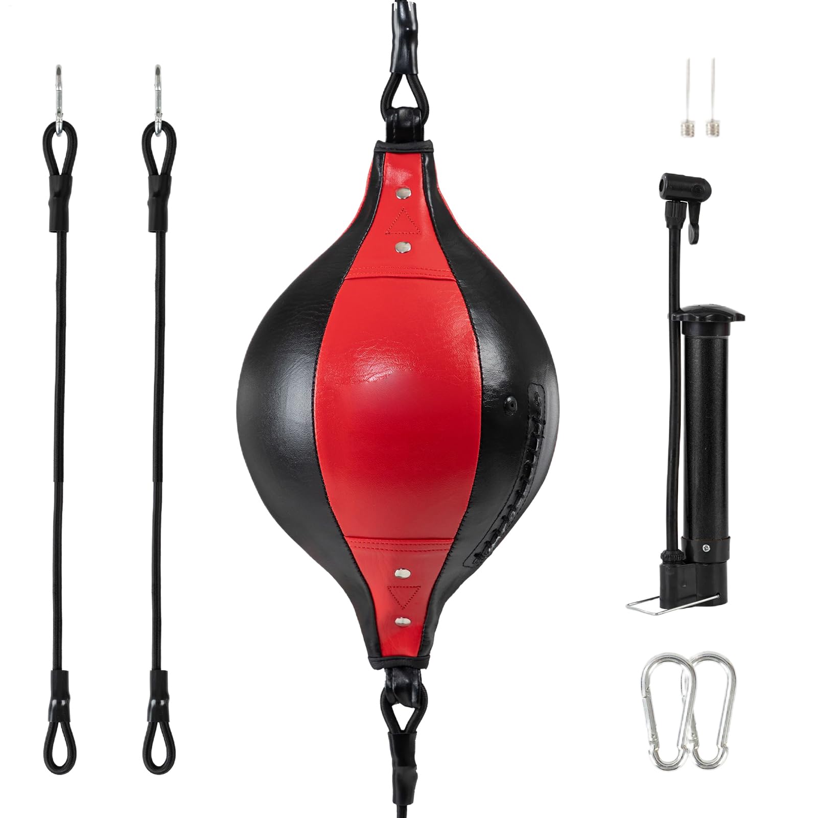 Double End Ball, palla da boxe elastica, doppia palla flessibile in pelle PU, per allenamento di coordinazione, allenamento nucleare, allenamento a casa, giardino