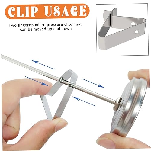 Miniatura 8 de Termómetro de cocina de acero inoxidable de 8 pulgadas para freír termómetro de caramelo de lectura instantánea con clip, termómetro portátil para