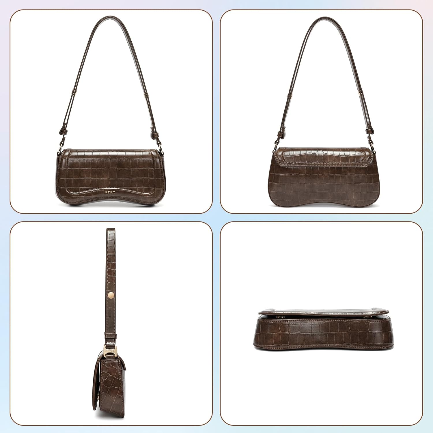 Keyli Shoulder Bag for women Trendy Crossbody Purse Waterproof Leather Small Handbags Clutch Tote Designer Bags | Small, Trendy, Waterproof, Leather, Designer Bags, Small - Image 5