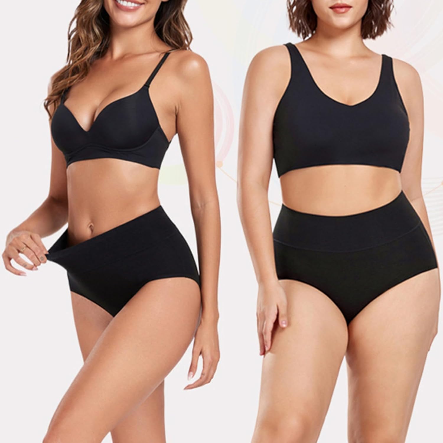 Tummy Control Underwear Soft High Waisted underwear Full Coverage Briefs Breathable Postpartum Cotton Womens Panties