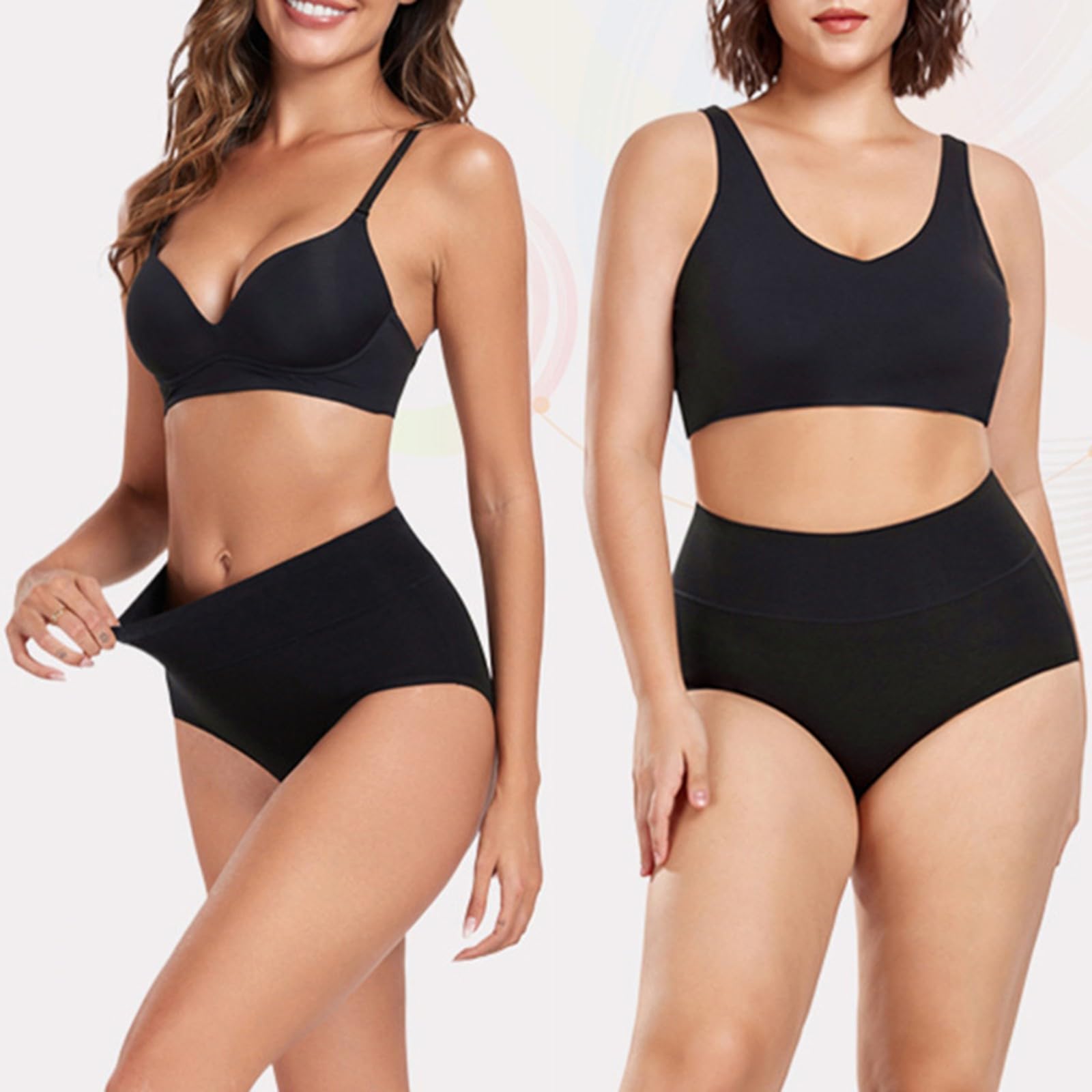 Bragas Mujer Algodon Ropa Interior Mujer 5 Pack Braga Bikini Menstrual | Braguitas sin Costuras Mujer Cuecas Mulher Altas Panties Invisible Cotton Underwear Women Tanga Verano