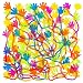 Vinyl Glitter Sticky Hands 1 1/4" (72 count)