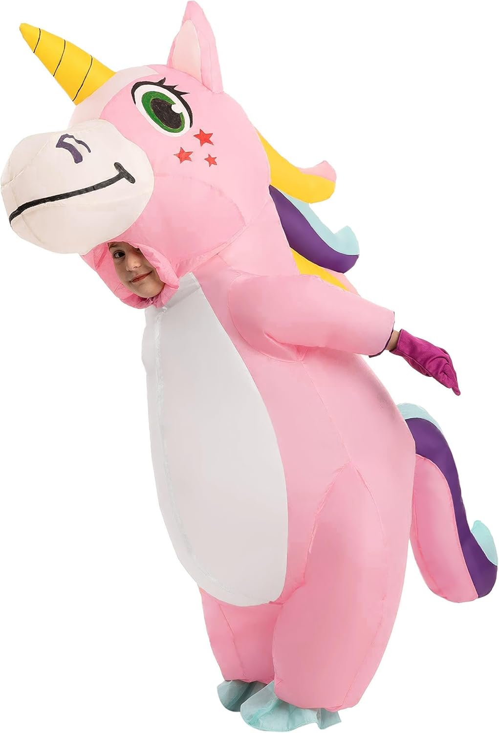 Spooktacular Creations Halloween Kids Inflatable Costume, Full Body Unicorn Blow Up Costume, Unicorn Costumes for Parties