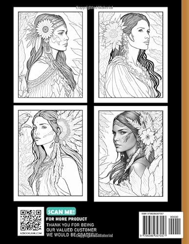 Native American Women Coloring Book: Gorgeous And Alluring Beauty Shown By 25 Great Pictures To Colo