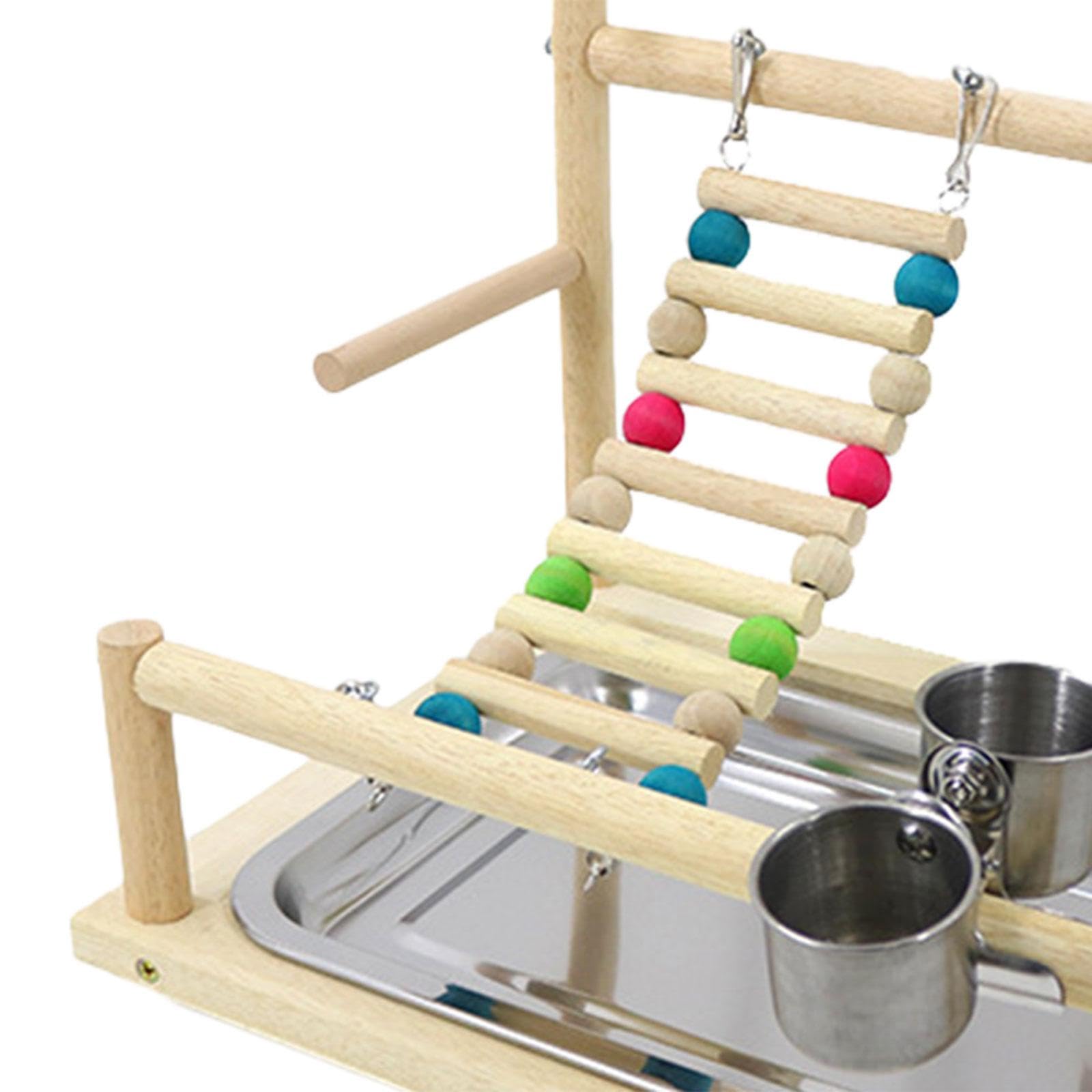 Parco giochi per pappagalli Piattaforma Uccelli Masticare Giocattoli per Conures Lovebirds Cockatiels