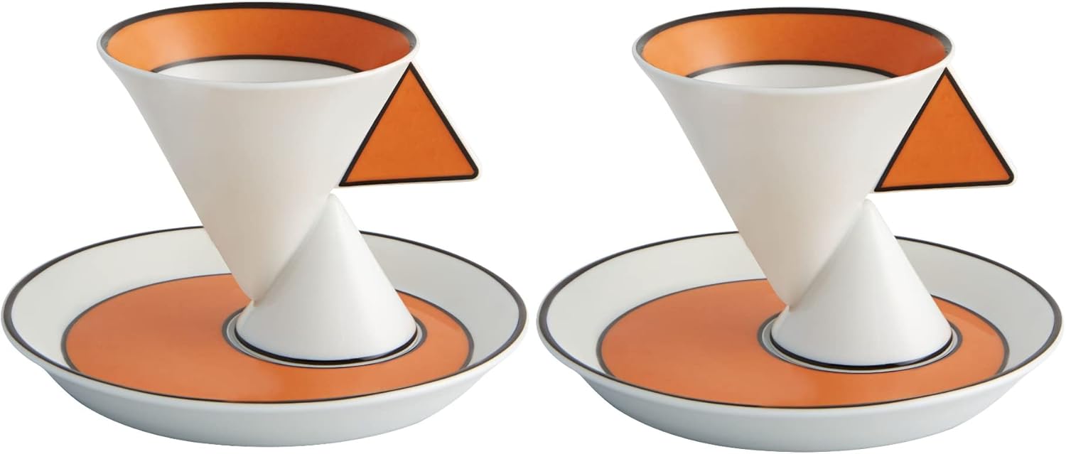 Vista Alegre Jazz Coffee Cup and Saucer, Set of 2