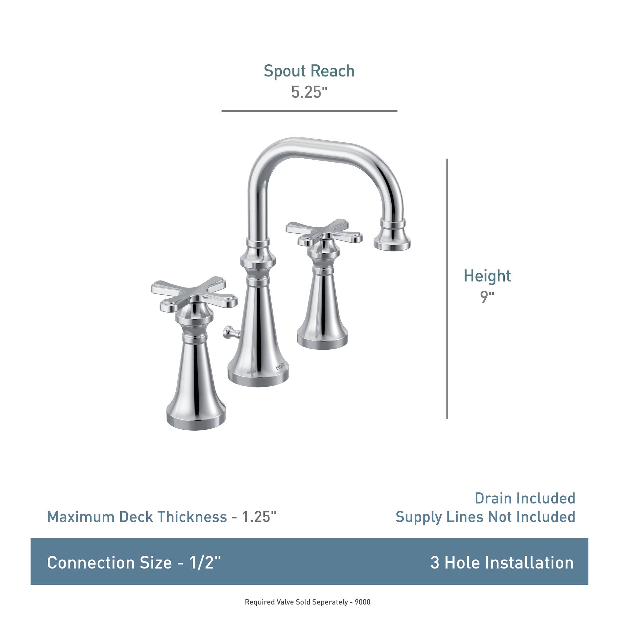Moen Colinet Waschbecken-Armatur – Einhandgriff, Gebürstetes Gold, WaterSense Zertifiziert, Für Einloch-Montage