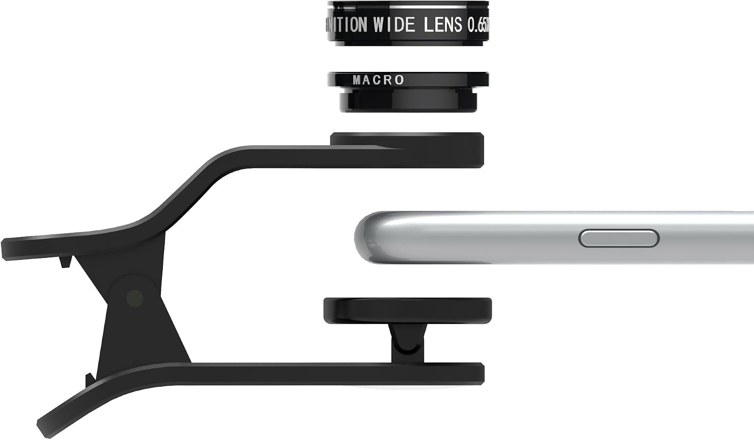 Kenko REAL PRO Multi-Coated Glass REAL PRO 0.6x Wide Angle + Macro Clip Lens for Mobile Devices, Black (KRP-065WM)