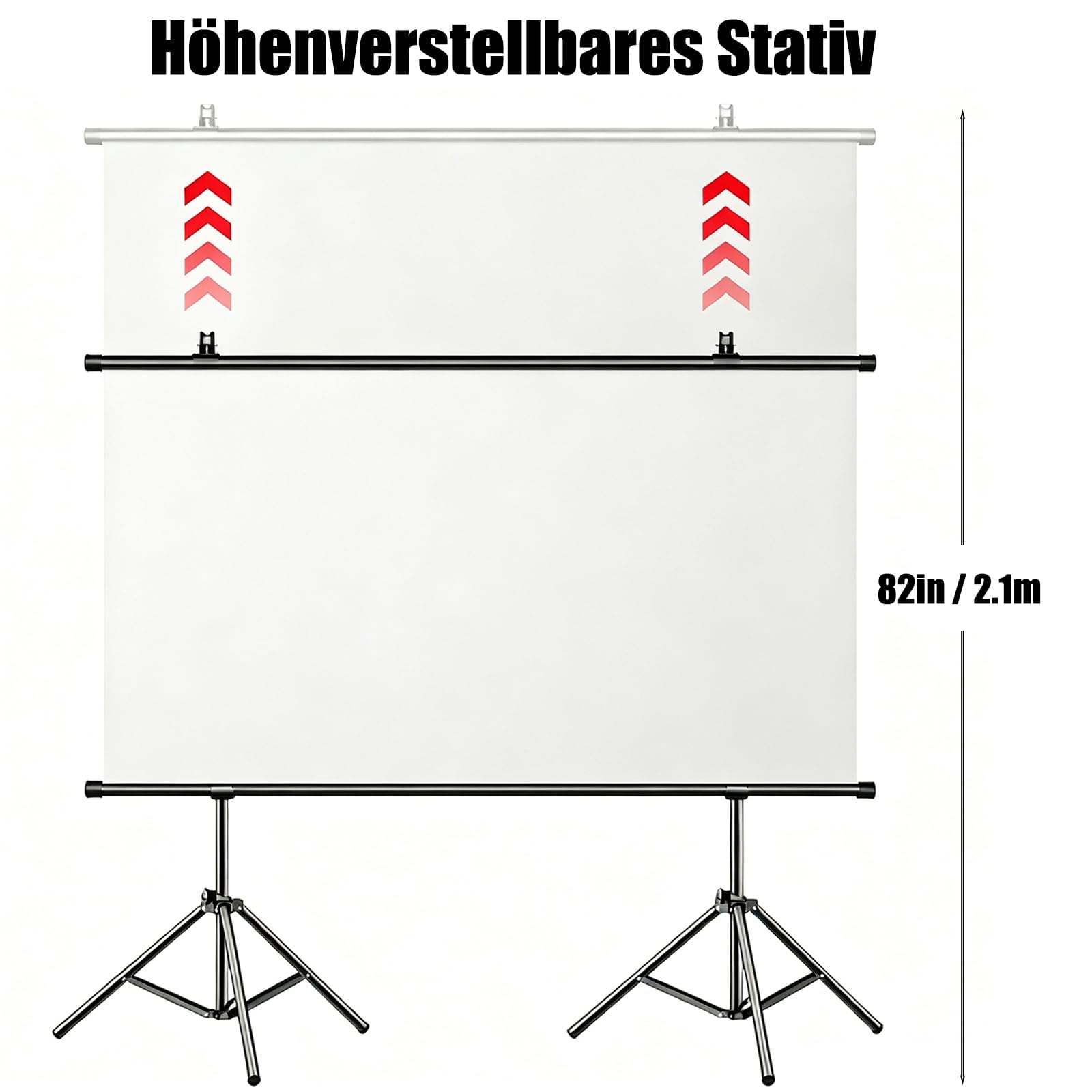 Pantalla de proyección portátil con soporte, 120 pulgadas, 16:9, 4K, HD, plegable, lavable, pantalla de proyección, 2 en 1, montaje en pared y pantalla de película de pie para exteriores, para
