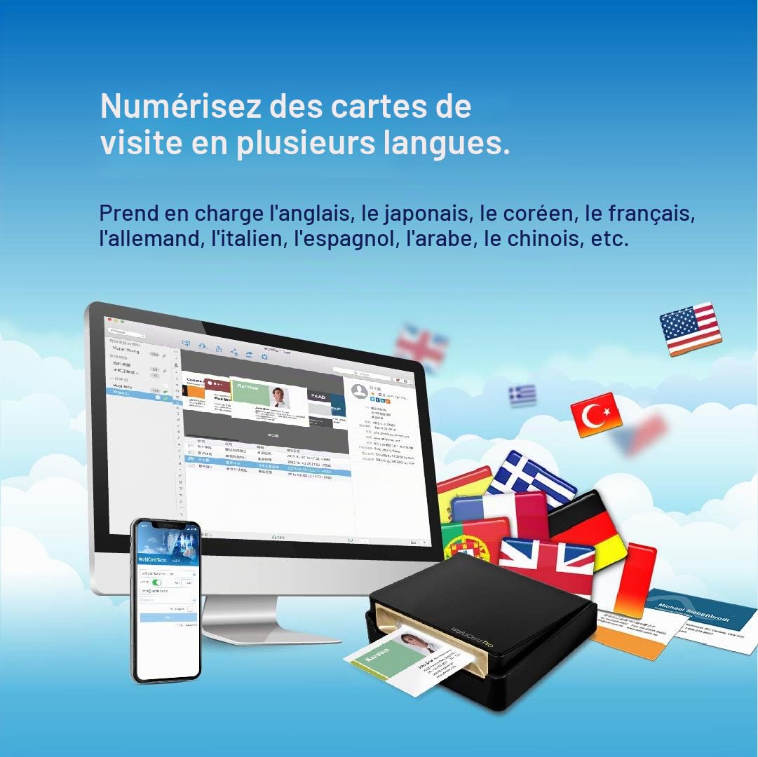PenPower WorldCard Cloud (1 an de souscription, 1 utilisateur) - Économisez et gérez Vos Contacts sur Le Cloud.