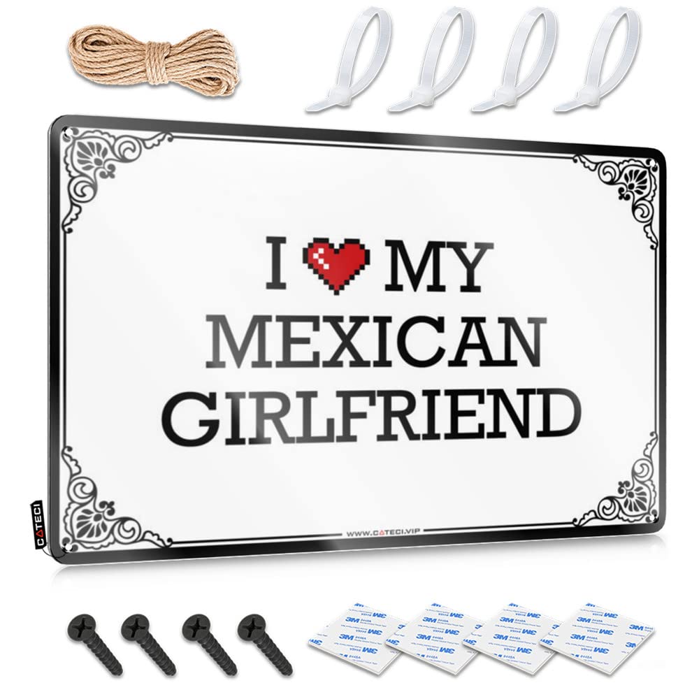 Fzfn Men's Colour Decoration Reusable Farmhouse I Love My Mexican Girlfriend For Baset - Customizable(30X40cm)