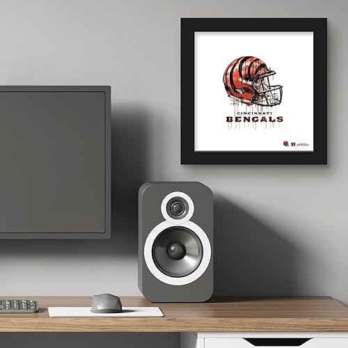 Miniatura 9 de Trends International Gallery Pops NFL Cincinnati Bengals - Lienzo decorativo para pared con casco de goteo, versión sin marco, 12 x 12 pulgadas,