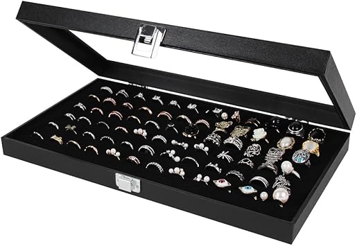 J JACKCUBE DESIGN Ring Organizer - Versatile Ring Display Case and Ring Case - Perfect for Storing and Showcasing Multiple Rings - Elegant Ring Jewelry Box and Storage Solution - MK248A