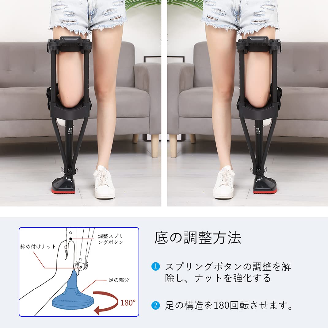 Amazon.co.jp: 松葉杖 1本 ひざを支える杖 膝 靭帯やアキレス腱の捻挫 